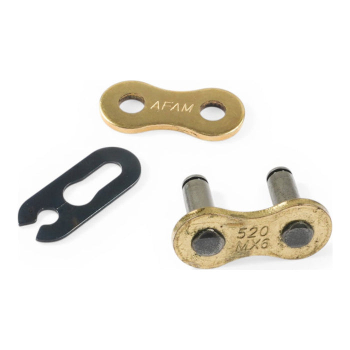 Maglia giunto AFAM - per catena 520 MX6 - Oro cod. A520MX6GGSC