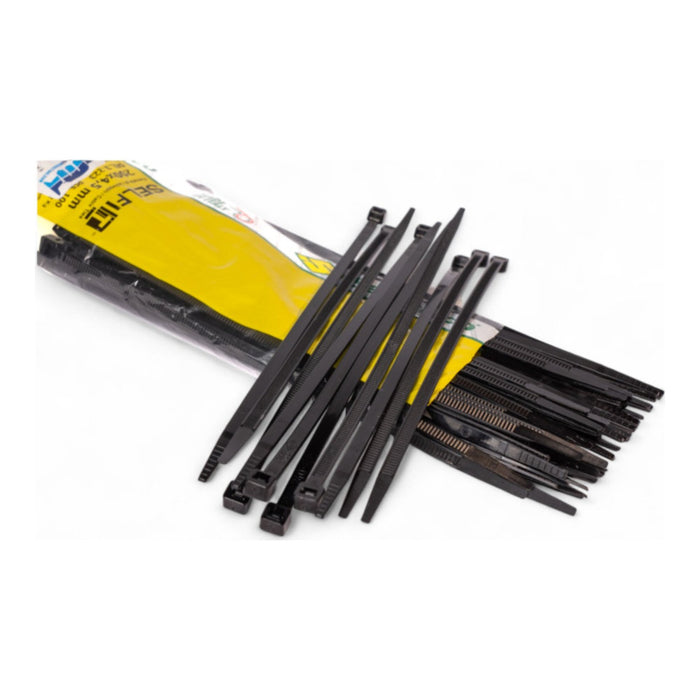 Fascette di cablaggio nere 200 × 4,5 mm