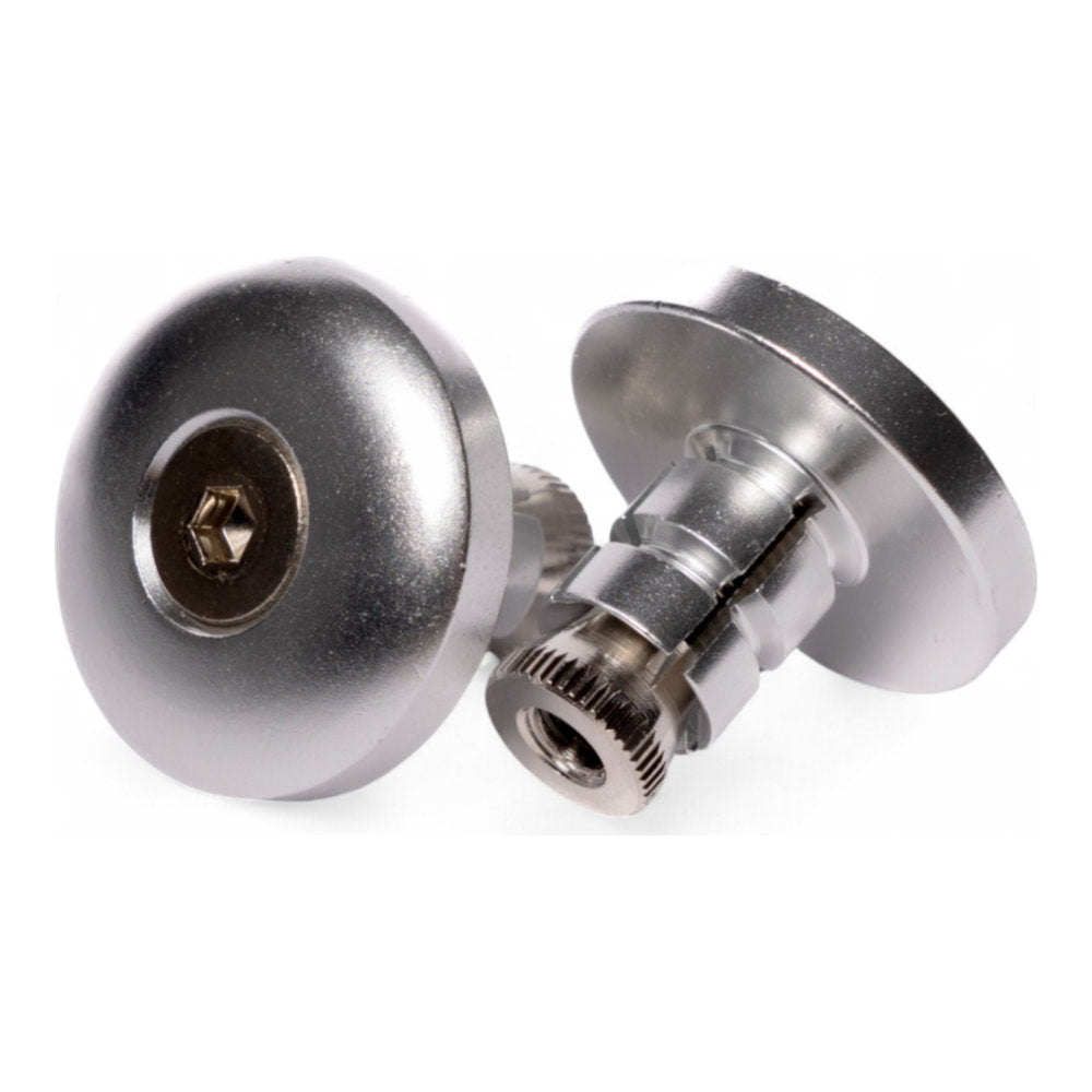 Coppia tappi in alluminio per chiusura estremità manubrio ø 14mm cod. AV2010
