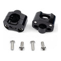 Adattatori rialzati in alluminio anodizzato da 16mm per passare da manubrio ø 22mm a ø 28,6mm - Nero cod. AV2341N