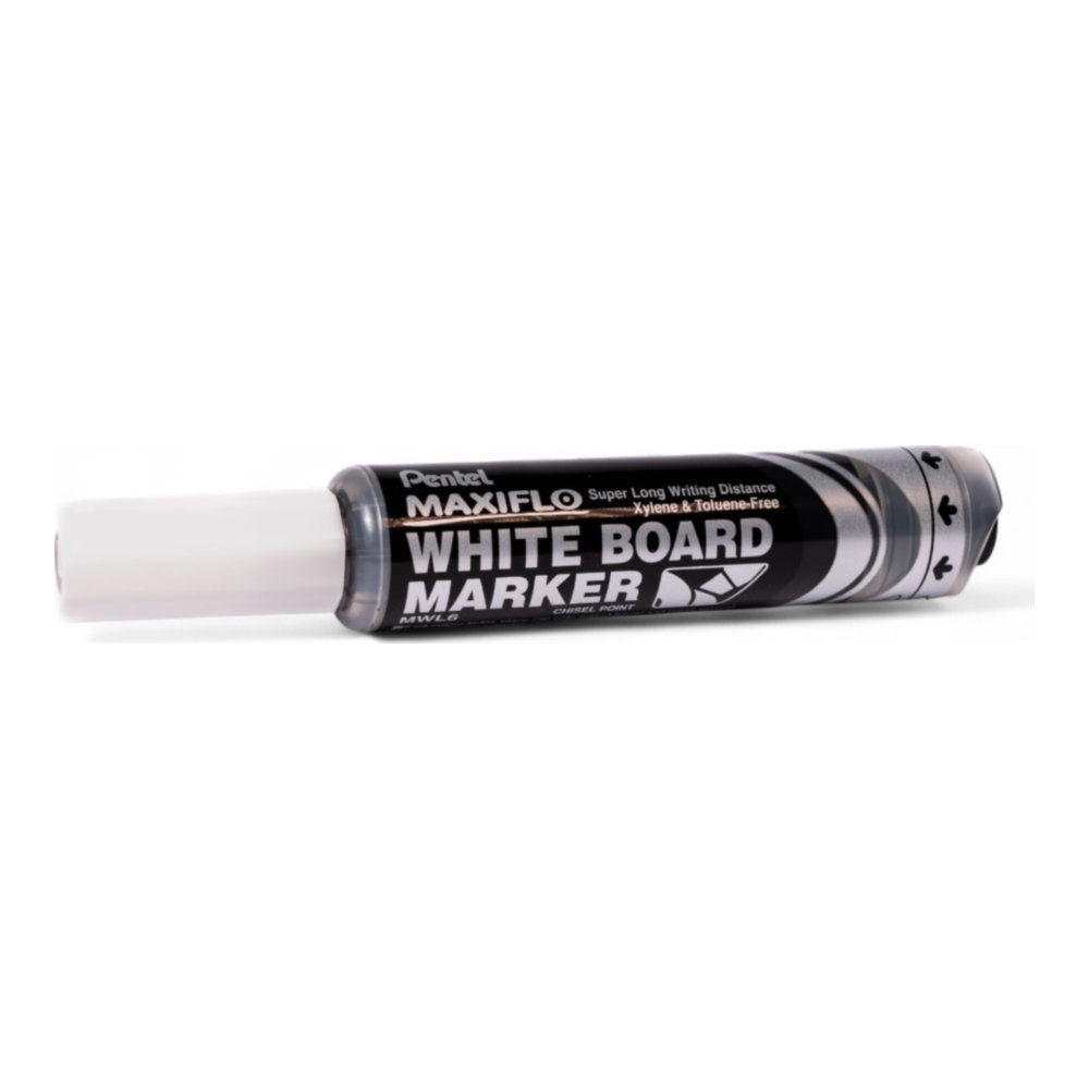 Marcatore cancellabile Maxiflo per lavagne - Punta a scalpello da 2-6mm - Nero cod. AV3402N