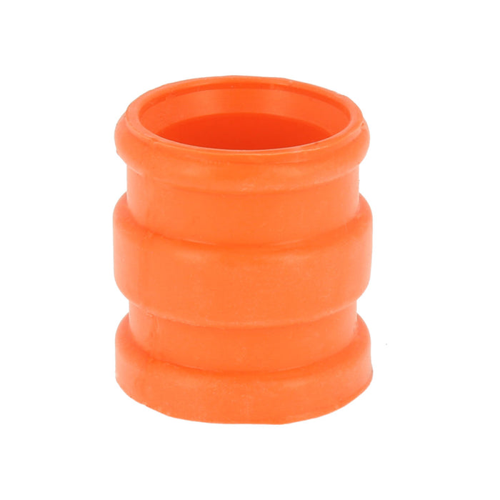Manicotto silenziatore in gomma arancione - ø interno 29mm da un lato/30mm dall'altro, lunghezza 45mm cod. AV3408A