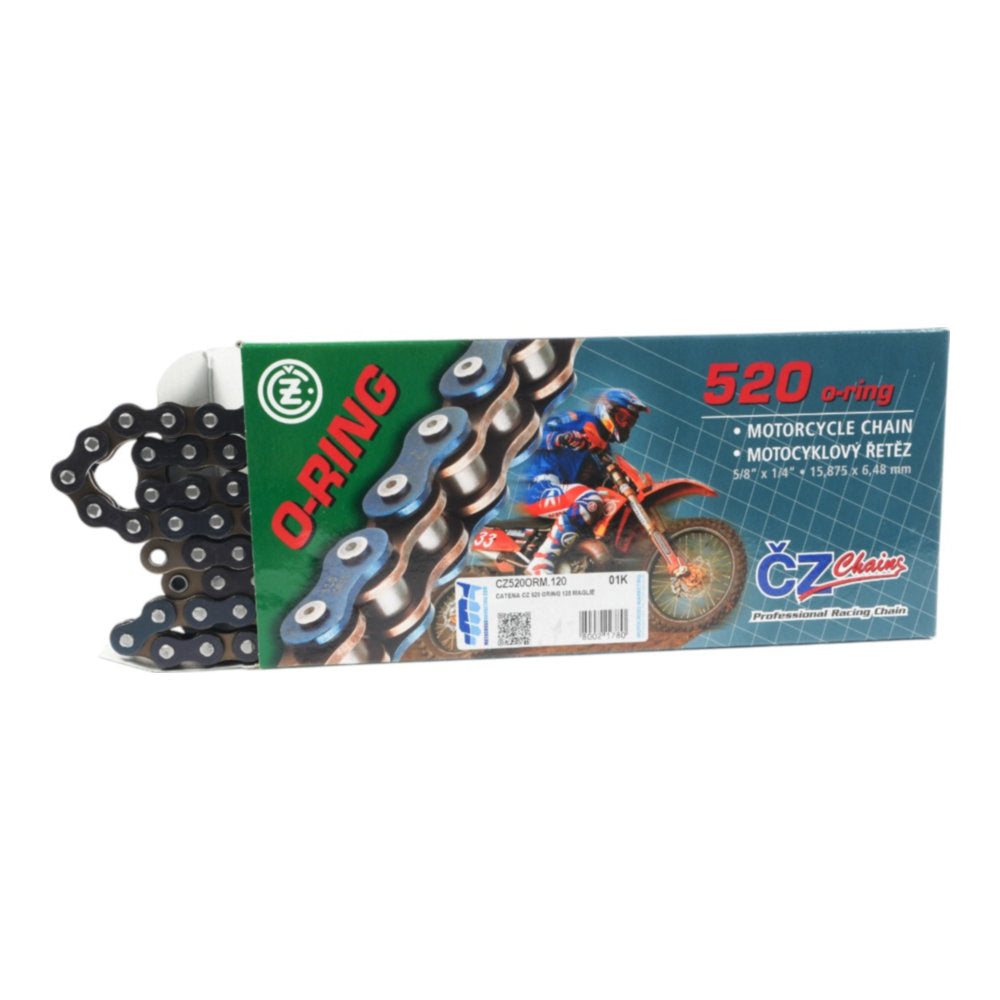 Catena CZ 520 - 120 maglie - Nero - con O-ring cod. CZ520ORM.120