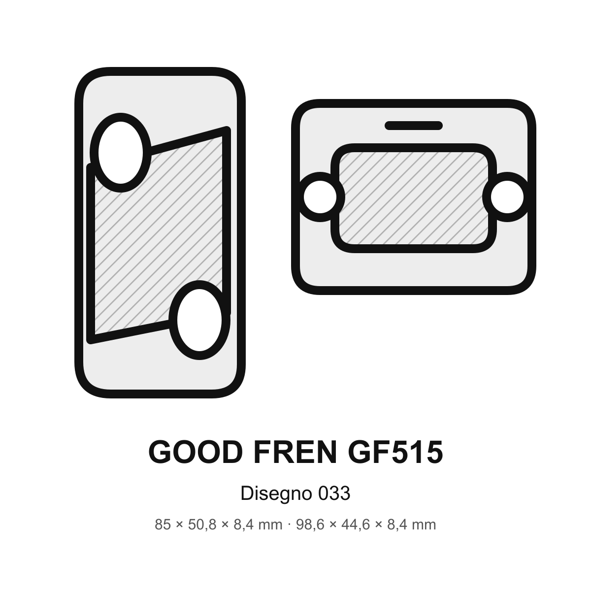Pastiglie freno Good Fren GF515 - disegno 033