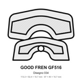 Pastiglie freno Good Fren GF516 - disegno 034