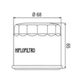 Filtro olio HI-FLO per APRILIA, CAGIVA, KAWASAKI, SUZUKI cod. HF138