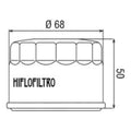 Filtro olio HI-FLO per KYMCO, YAMAHA cod. HF147