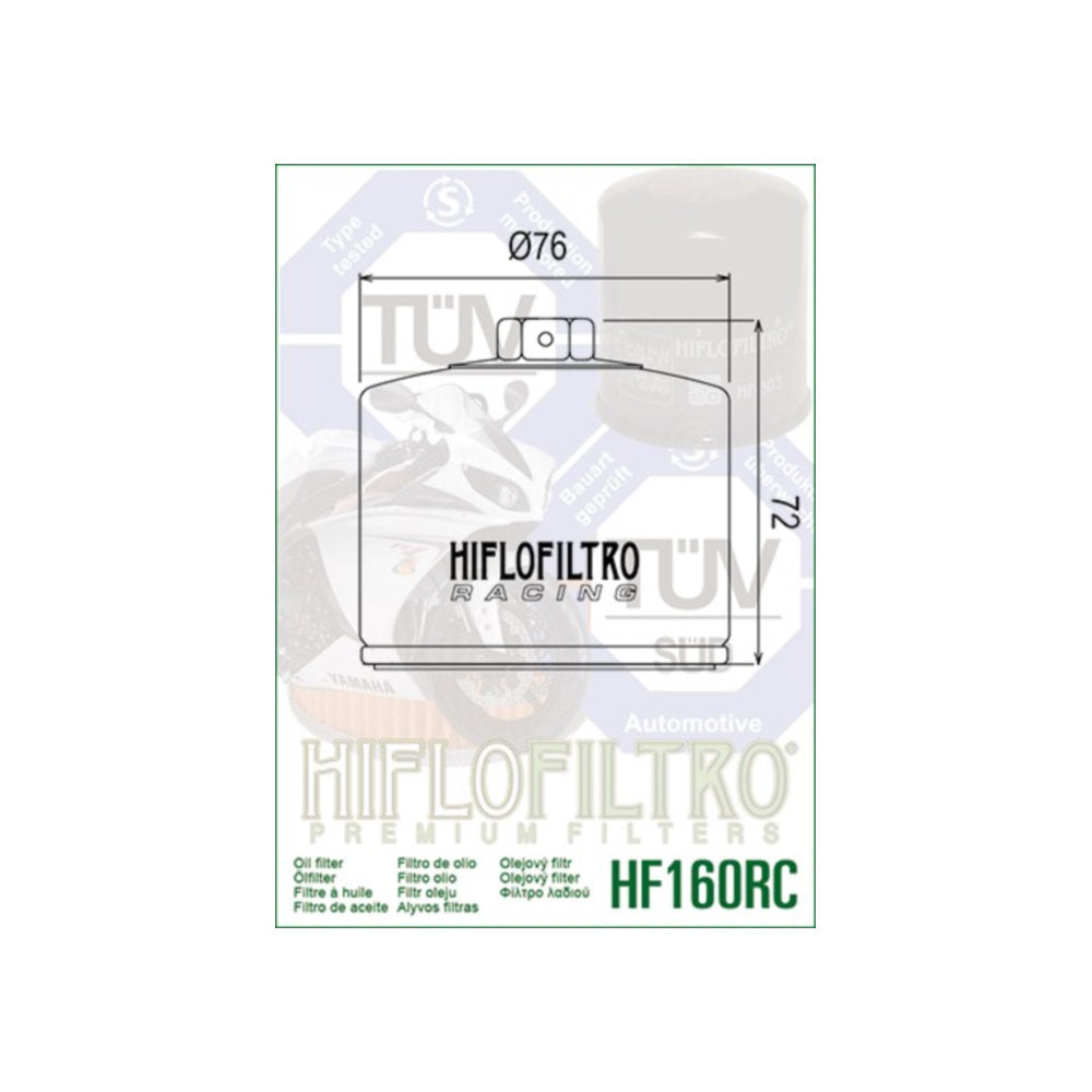 Filtro olio HI-FLO RACING per BMW cod. HF160RC