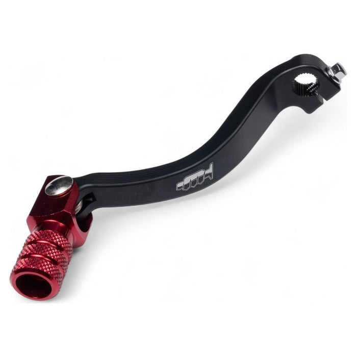 Leva cambio in alluminio CNC CRF 250 R 10-17 - corpo nero, puntale rosso per HONDA cod. LCP4371R