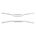 Manubrio ø 22mm in lega NATIONAL - Finitura spazzolata e lucidata, colore alluminio cod. MA0025