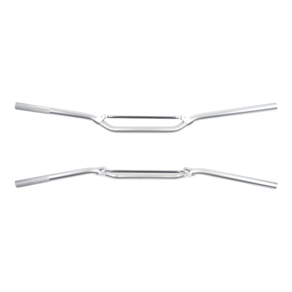 Manubrio ø 22mm in lega NATIONAL - Finitura spazzolata e lucidata, colore alluminio cod. MA0025