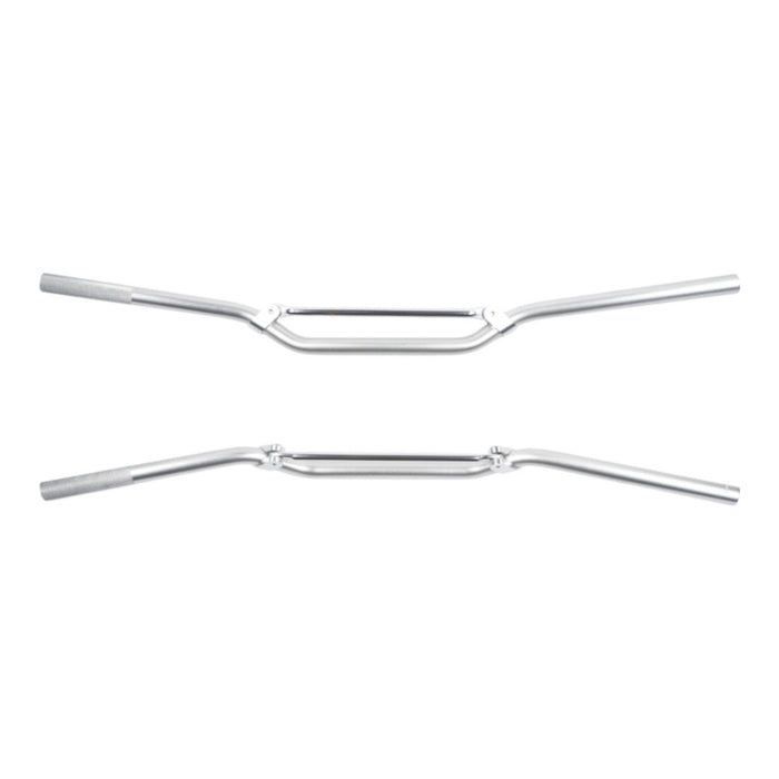 Manubrio ø 22mm in lega NATIONAL - Finitura spazzolata e lucidata, colore alluminio cod. MA0025