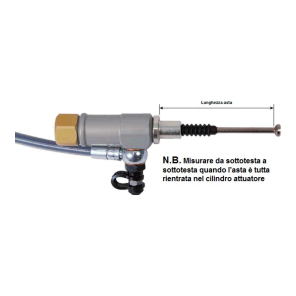 Cilindro attuatore MAGURA Hymec 167 e 163 - Lunghezza asta 35mm per FANTIC, HONDA, KAWASAKI, KTM, SUZUKI, YAMAHA cod. MG0120655