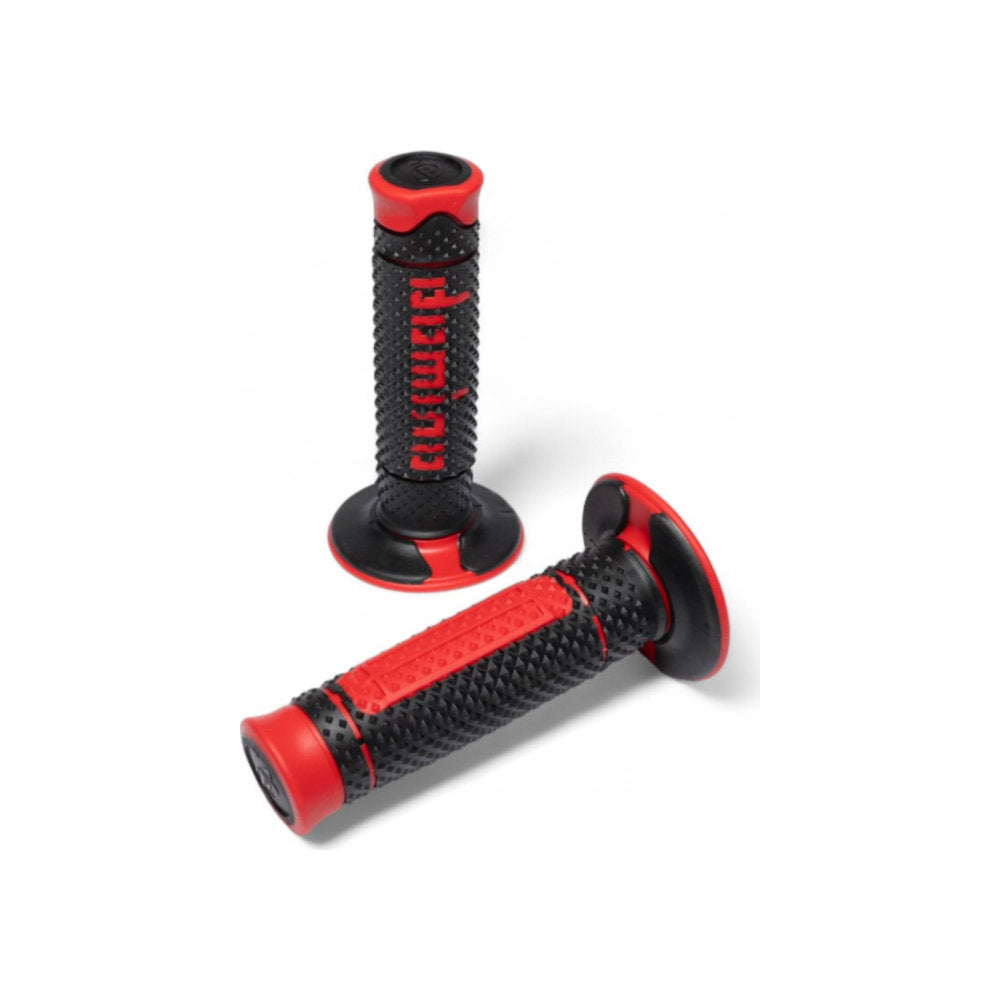 Manopole DOMINO off-road A260 - Nero/rosso cod. MN1651