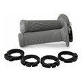 Manopole Lock-On DOMINO D100 con ghiere - Grigio per FANTIC, GAS GAS, HONDA, HUSQVARNA, KAWASAKI, KTM, SUZUKI, TM, TRIUMPH, YAMAHA cod. MNL1560G