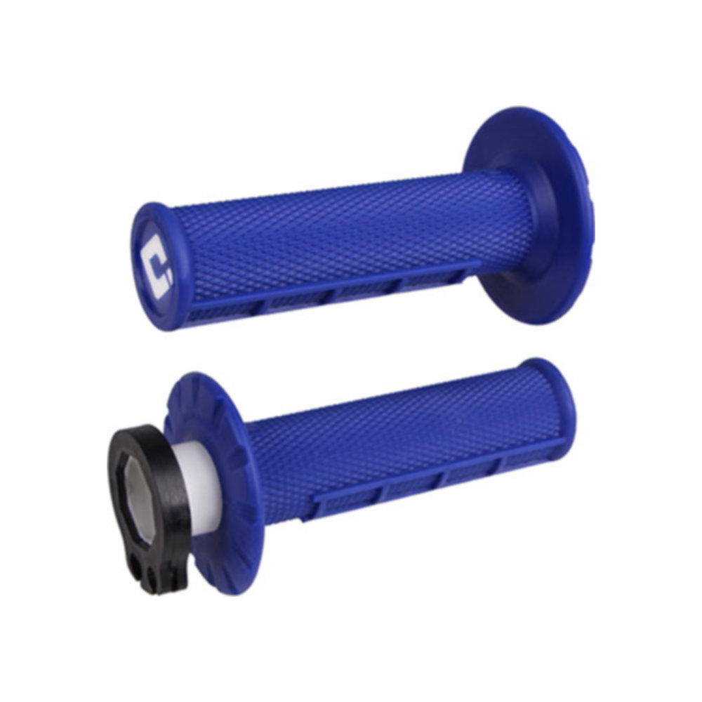 Manopole Lock-ON ODI V2 Half-Waffle MX - Blu per BETA, FANTIC, GAS GAS, HONDA, HUSABERG, HUSQVARNA, KAWASAKI, KTM, SUZUKI, TM, TRIUMPH cod. MNL1700B