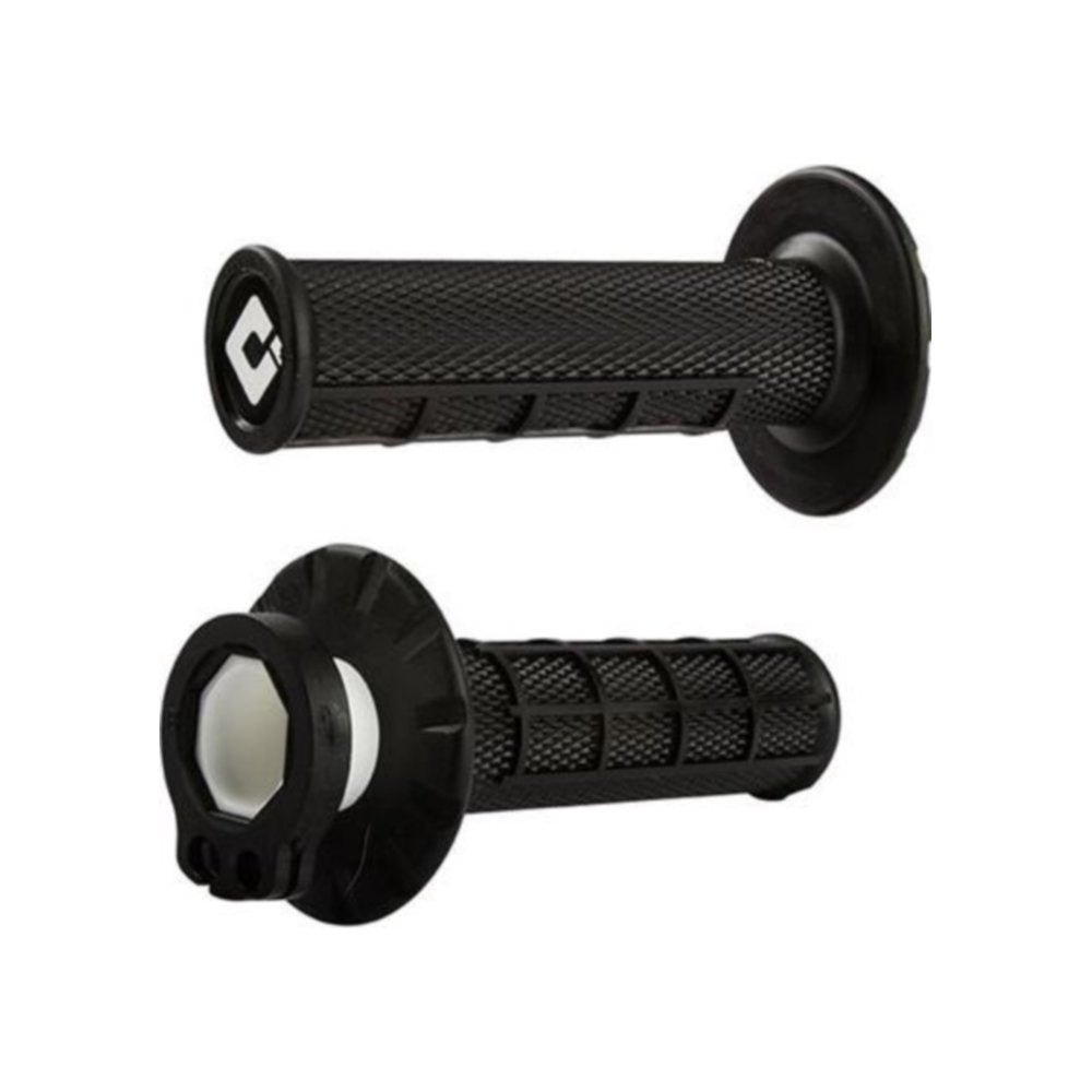 Manopole Lock-ON ODI V2 Half-Waffle MX - Nero per BETA, FANTIC, GAS GAS, HONDA, HUSABERG, HUSQVARNA, KAWASAKI, KTM, SUZUKI, TM, TRIUMPH cod. MNL1700N