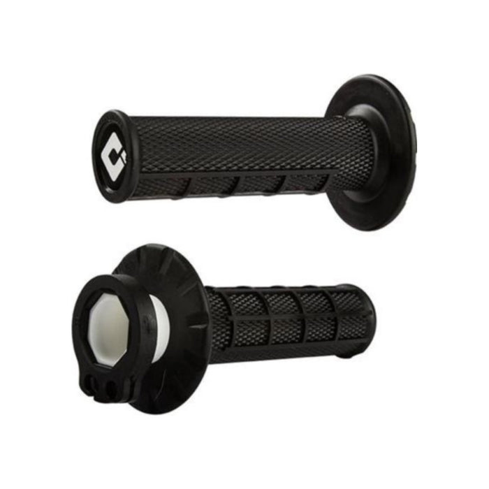 Manopole Lock-ON ODI V2 Half-Waffle MX - Nero per BETA, FANTIC, GAS GAS, HONDA, HUSABERG, HUSQVARNA, KAWASAKI, KTM, SUZUKI, TM, TRIUMPH cod. MNL1700N