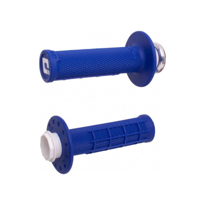 Manopole Lock-ON ODI V2 Micro-X Half Waffle - Blu per GAS GAS, HUSQVARNA, KTM cod. MNL1706B