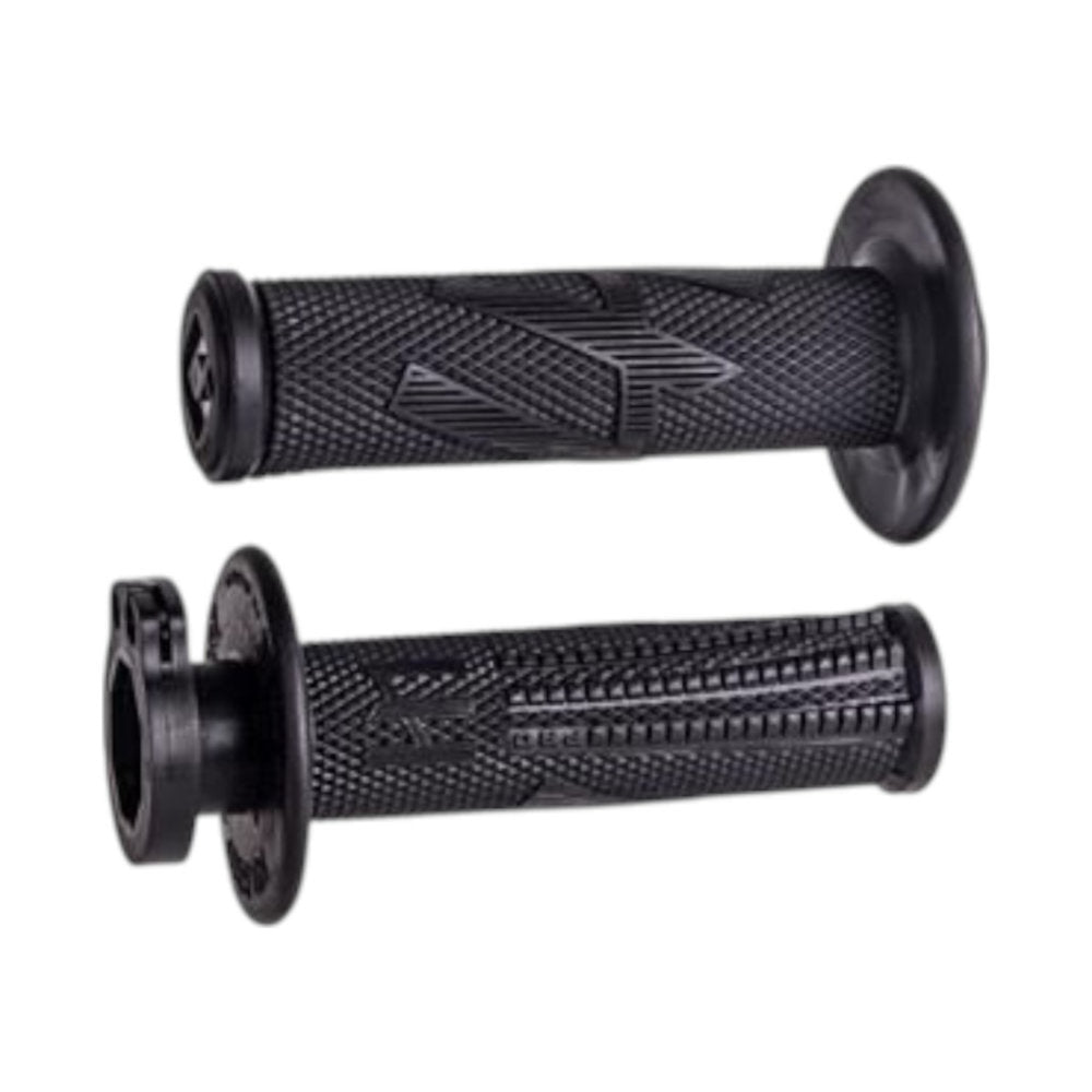 Manopole Lock-ON ODI V2 Emig Pro - Nero/nero per BETA, FANTIC, GAS GAS, HONDA, HUSABERG, HUSQVARNA, KAWASAKI, KTM, SUZUKI, TM, TRIUMPH cod. MNL1708NN