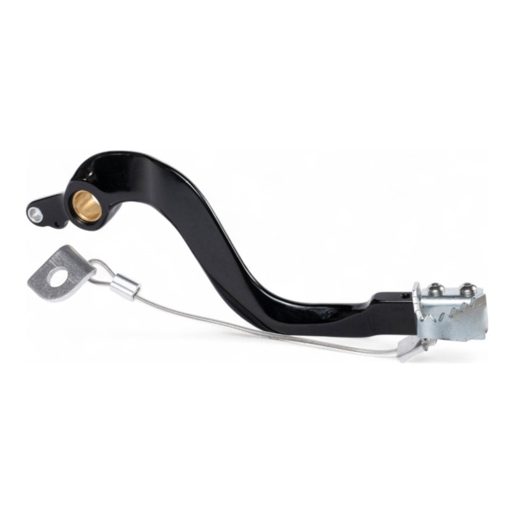 Pedale freno forgiato con puntale in acciaio CR 250 02-07 nero per HONDA cod. PDF009N