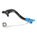 Pedale freno forgiato nero con puntale snodato CNC azzurro per HUSQVARNA cod. PDS916C