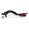 Pedale freno forgiato nero con puntale snodato CNC rosso per GAS GAS cod. PDS916R
