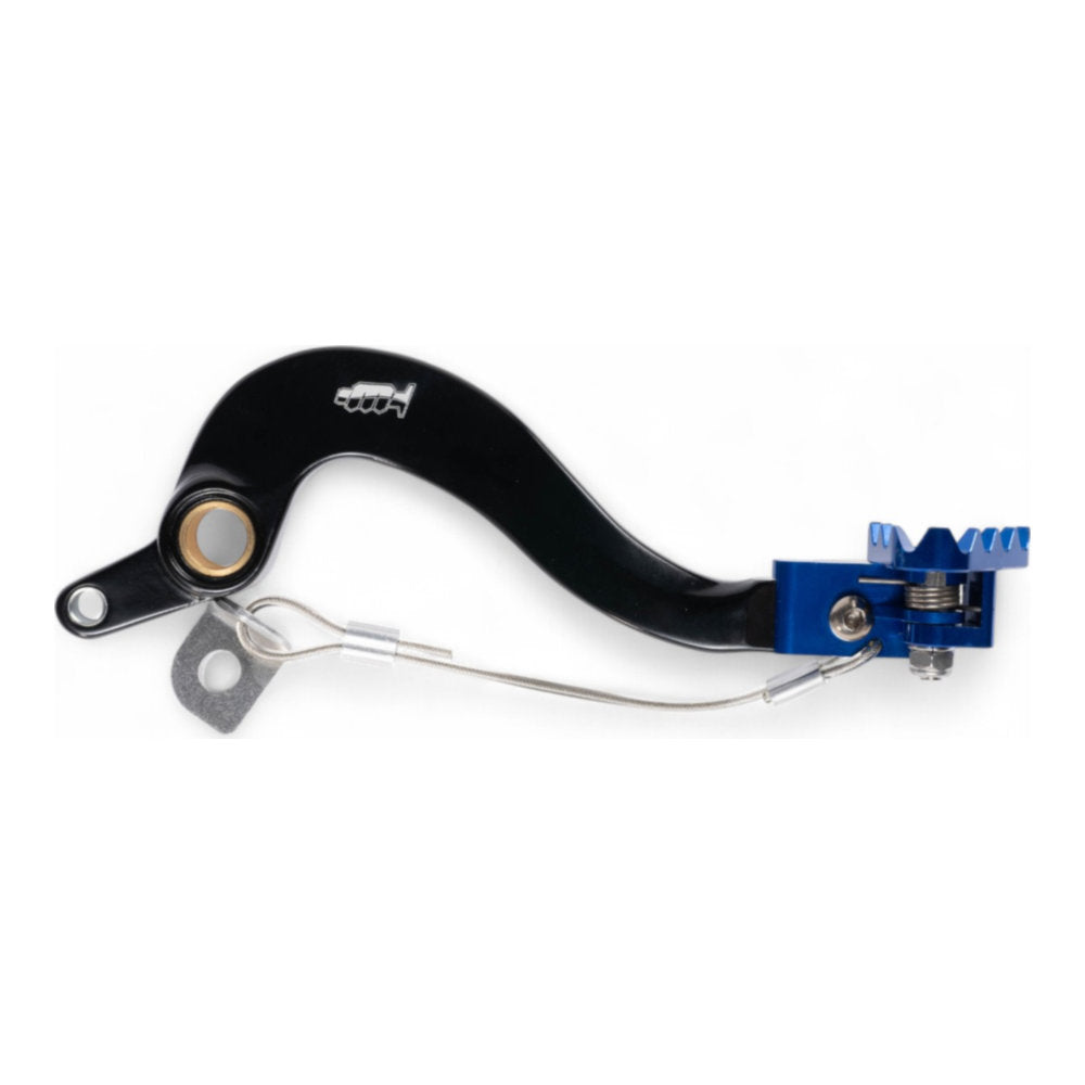 Pedale freno forgiato nero con puntale snodato CNC blu per YAMAHA cod. PDS917B