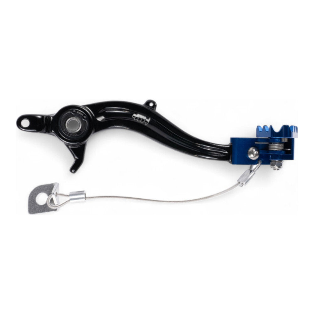 Pedale freno forgiato nero con puntale snodato CNC blu per SHERCO cod. PDS920B