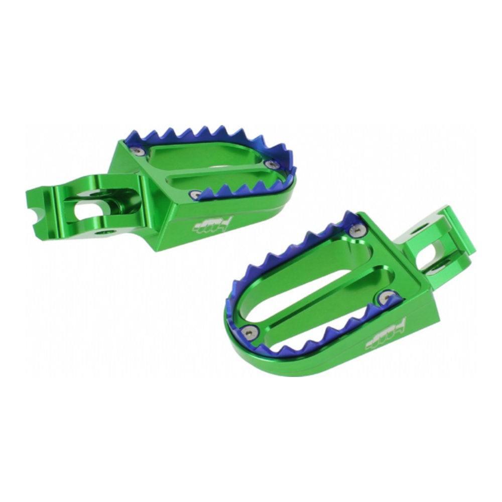 Pedane poggiapiedi in alluminio con denti in titanio per KAWASAKI cod. PER02V
