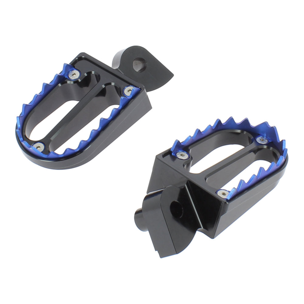 Pedane poggiapiedi in alluminio con denti in titanio - Nero per FANTIC, GAS GAS, HONDA, KAWASAKI, SUZUKI, YAMAHA cod. PER03N