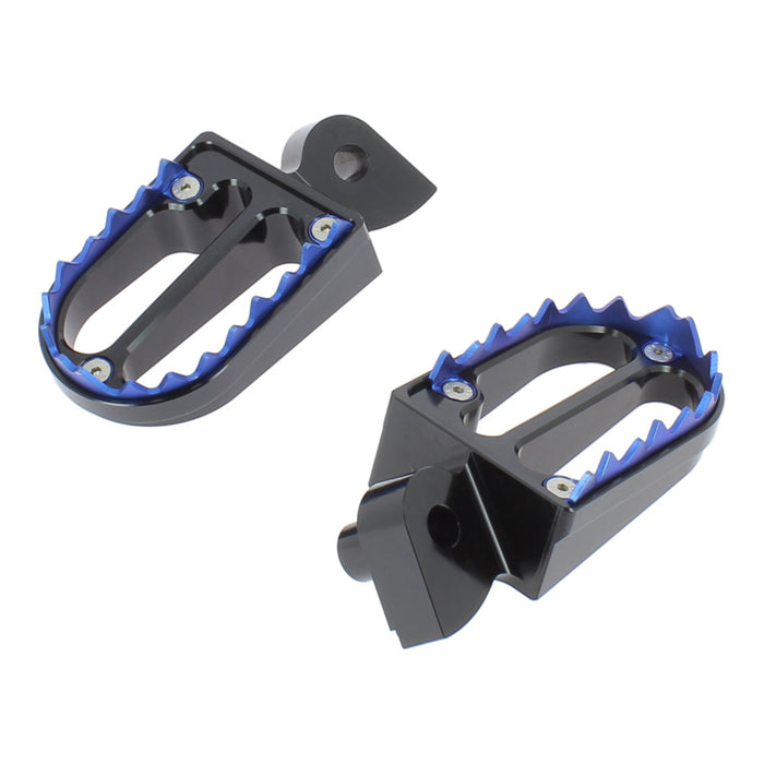 Pedane poggiapiedi in alluminio con denti in titanio - Nero per FANTIC, GAS GAS, HONDA, KAWASAKI, SUZUKI, YAMAHA cod. PER03N
