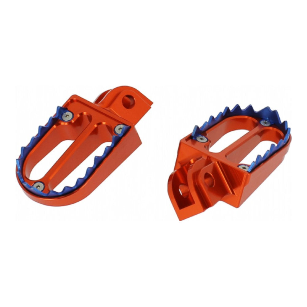 Pedane poggiapiedi in alluminio con denti in titanio per KTM cod. PER04A