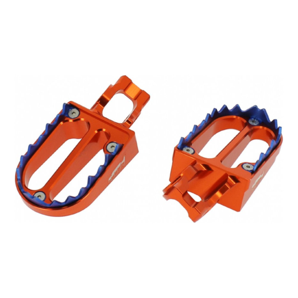 Pedane poggiapiedi in alluminio con denti in titanio per KTM cod. PER06A
