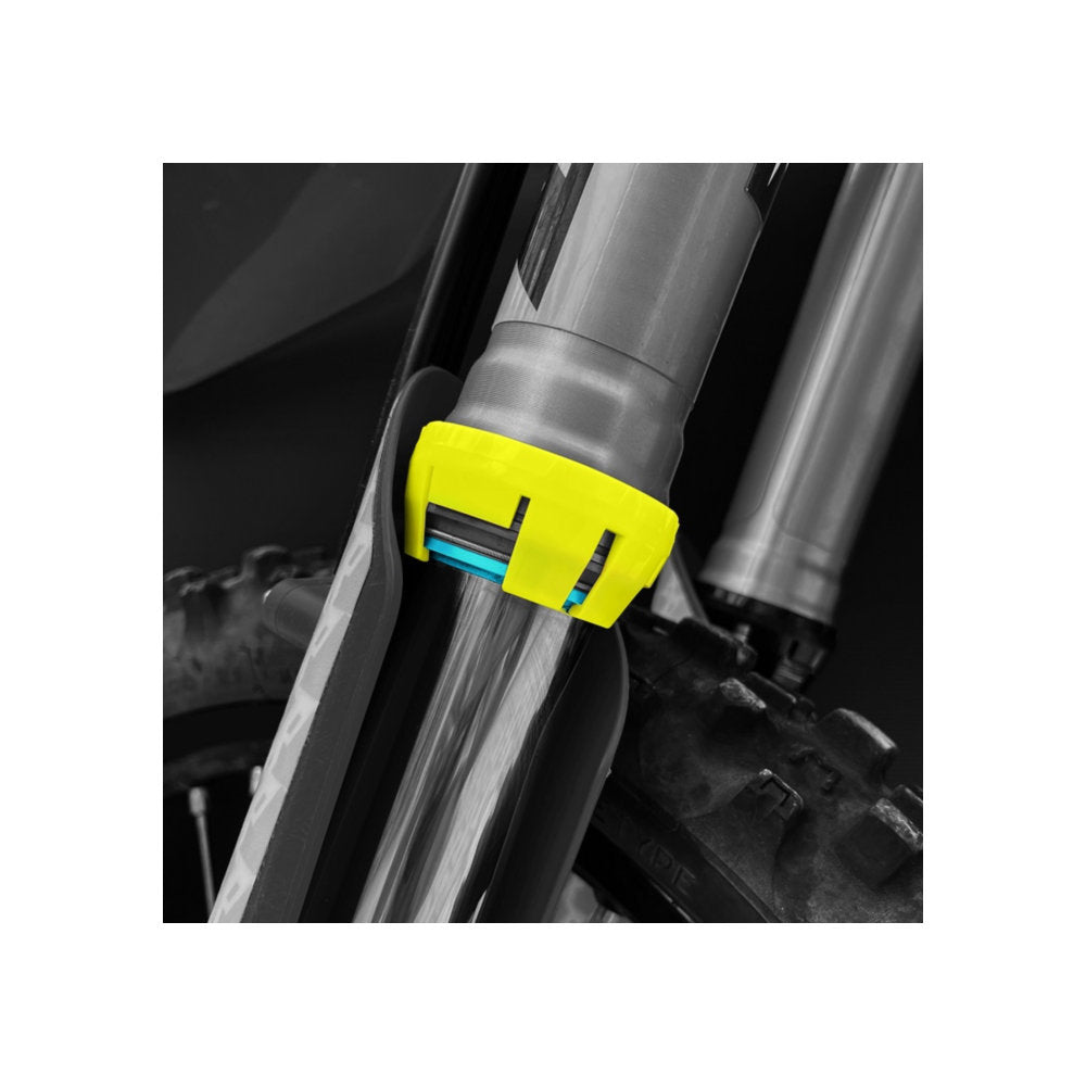 RACECAP Beaver - per forcelle WP da 48 mm (non per le Cone Valve) - giallo fluo per GAS GAS, HUSQVARNA, KTM, SHERCO cod. RCF300F