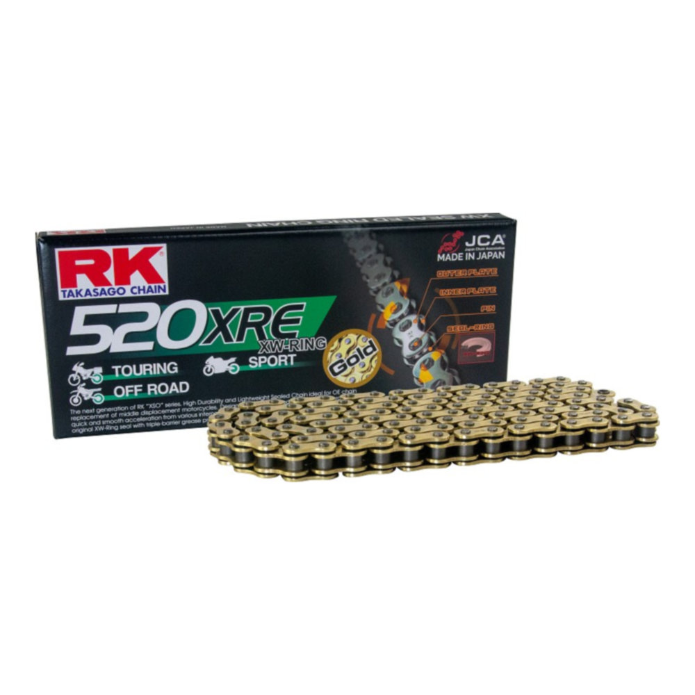 Catena RK 520 XRE - 120 maglie - Oro - con XW-ring cod. RK520XRE120G