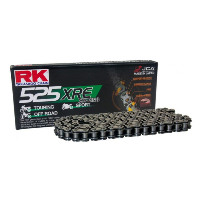 Catena RK 525 XRE - 124 maglie - Nero - con XW-ring cod. RK525XRE124N