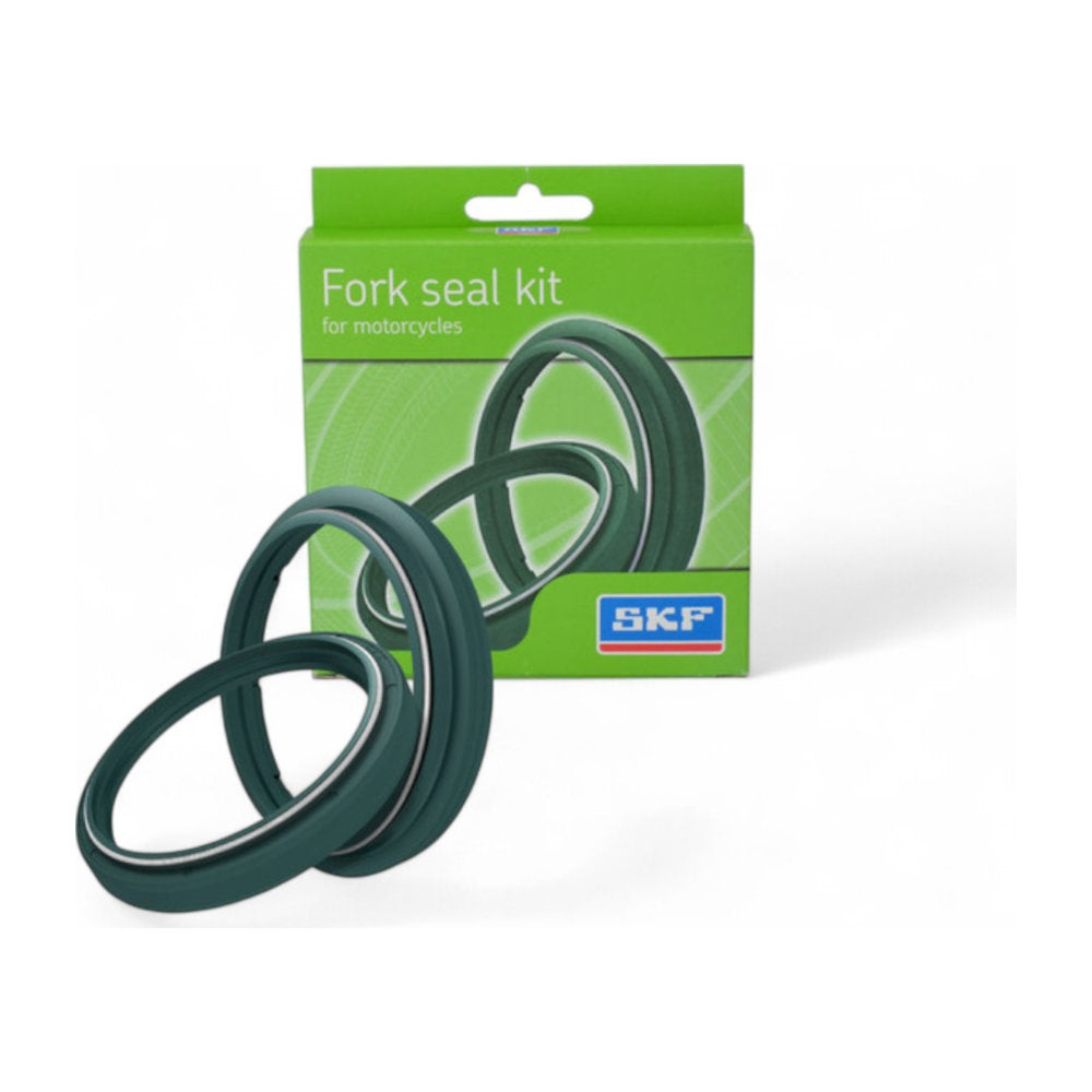 Kit paraolio e parapolvere verdi SKF per forcelle KYB/OLLE 43mm per BETA, HONDA, KAWASAKI, YAMAHA cod. SKF43K
