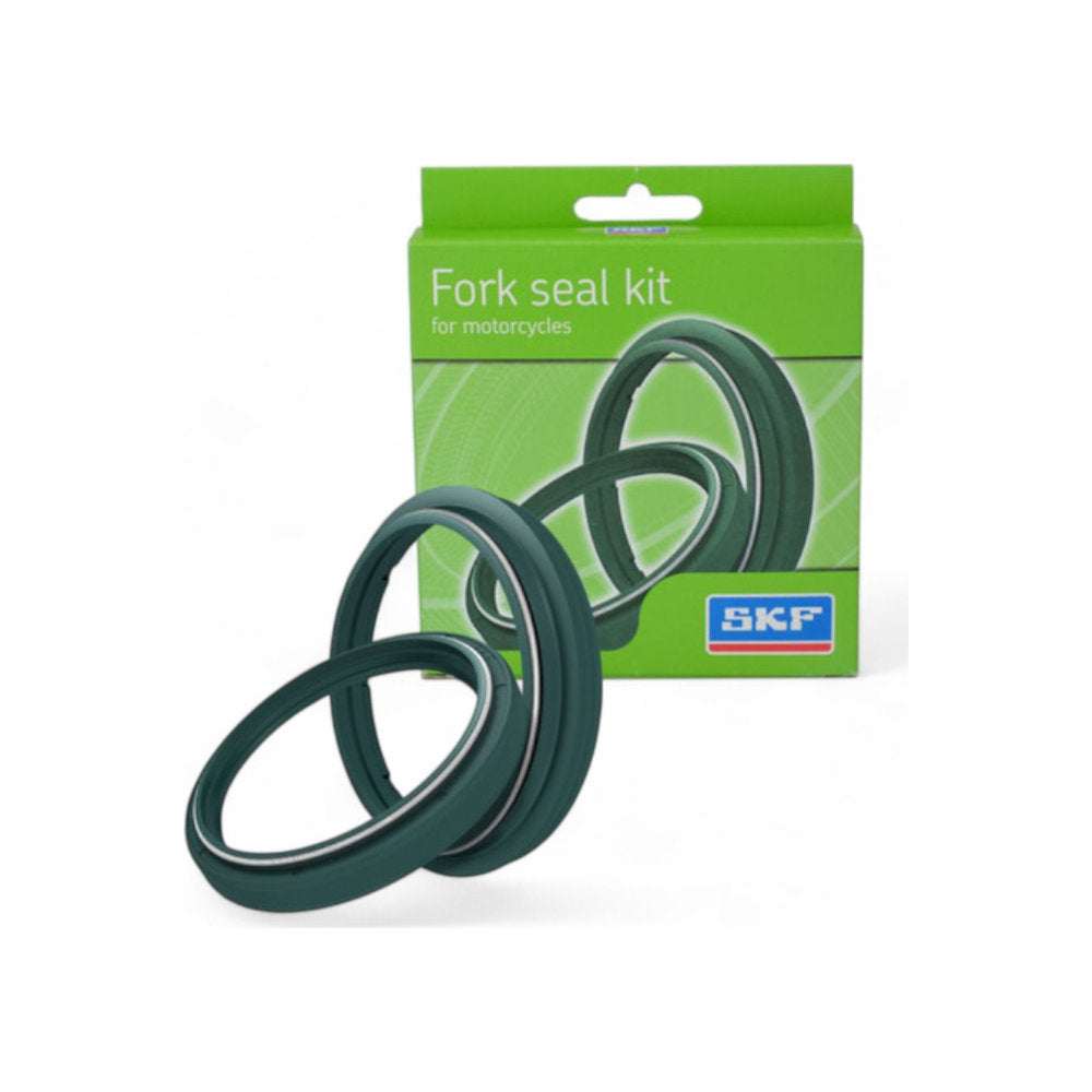 Kit paraolio e parapolvere  verdi SKF per forcelle KYB/OHLINS 48mm per BETA, FANTIC, GAS GAS, HUSQVARNA, KAWASAKI, RIEJU, SHERCO ecc. cod. SKF48K