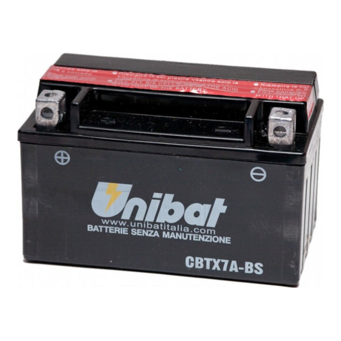 Batteria UNIBAT MF CBTX7A-BS  /YTX7A-BS per APRILIA, KYMCO, SUZUKI, YAMAHA cod. UB003MF