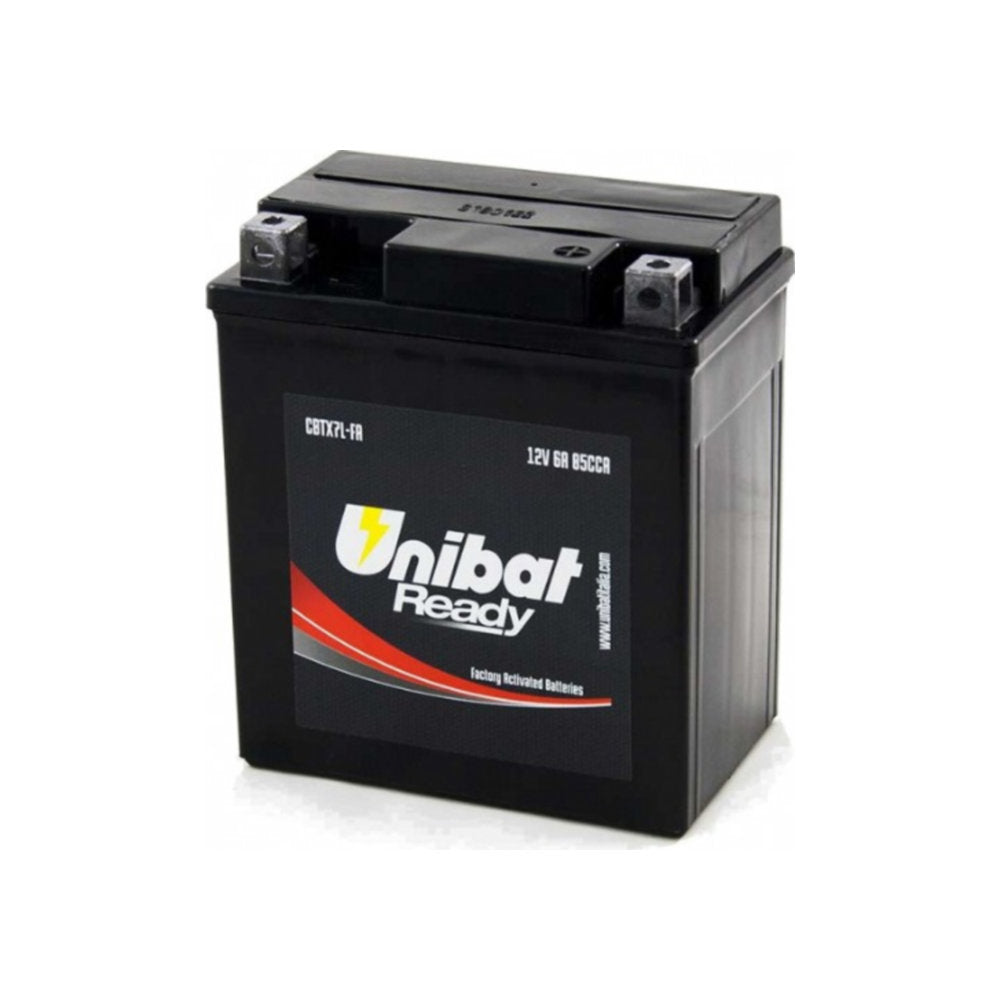 Batteria UNIBAT Ready CBTX7L-FA  / YTX7L-BS per APRILIA, HONDA, PIAGGIO, TM, YAMAHA cod. UB004RD