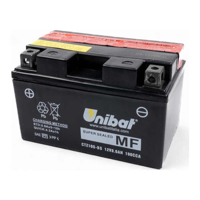 Batteria UNIBAT MF CTZ10S-BS  /  YTZ10-S per BMW, HONDA, HUSQVARNA, KAWASAKI, KTM, KYMCO, MV AGUSTA, YAMAHA cod. UB010MF