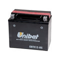 Batteria UNIBAT MF CBTX12-BS  /  YTX12-BS per APRILIA, BMW, GILERA, HONDA, KAWASAKI, KYMCO, PIAGGIO, SUZUKI, TRIUMPH, YAMAHA cod. UB012MF