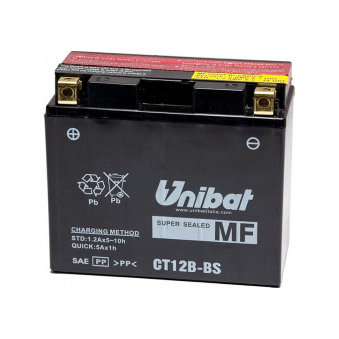 Batteria UNIBAT MF CT12B-BS  / YT12B-BS per APRILIA, DUCATI, KAWASAKI, YAMAHA cod. UB013MF