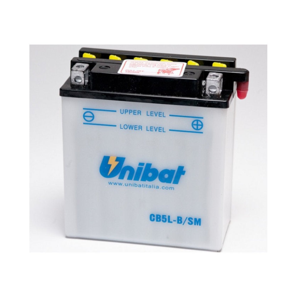 Batteria UNIBAT Standard CB5L-B-SM  /  YB5L-B per MALAGUTI, YAMAHA cod. UB022ST