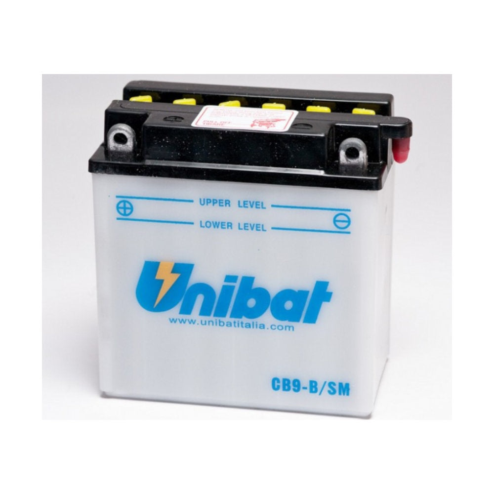 Batteria UNIBAT Standard CB9-B-SM  /  YB9-B per APRILIA, CAGIVA, GILERA, MALAGUTI, PIAGGIO cod. UB024ST