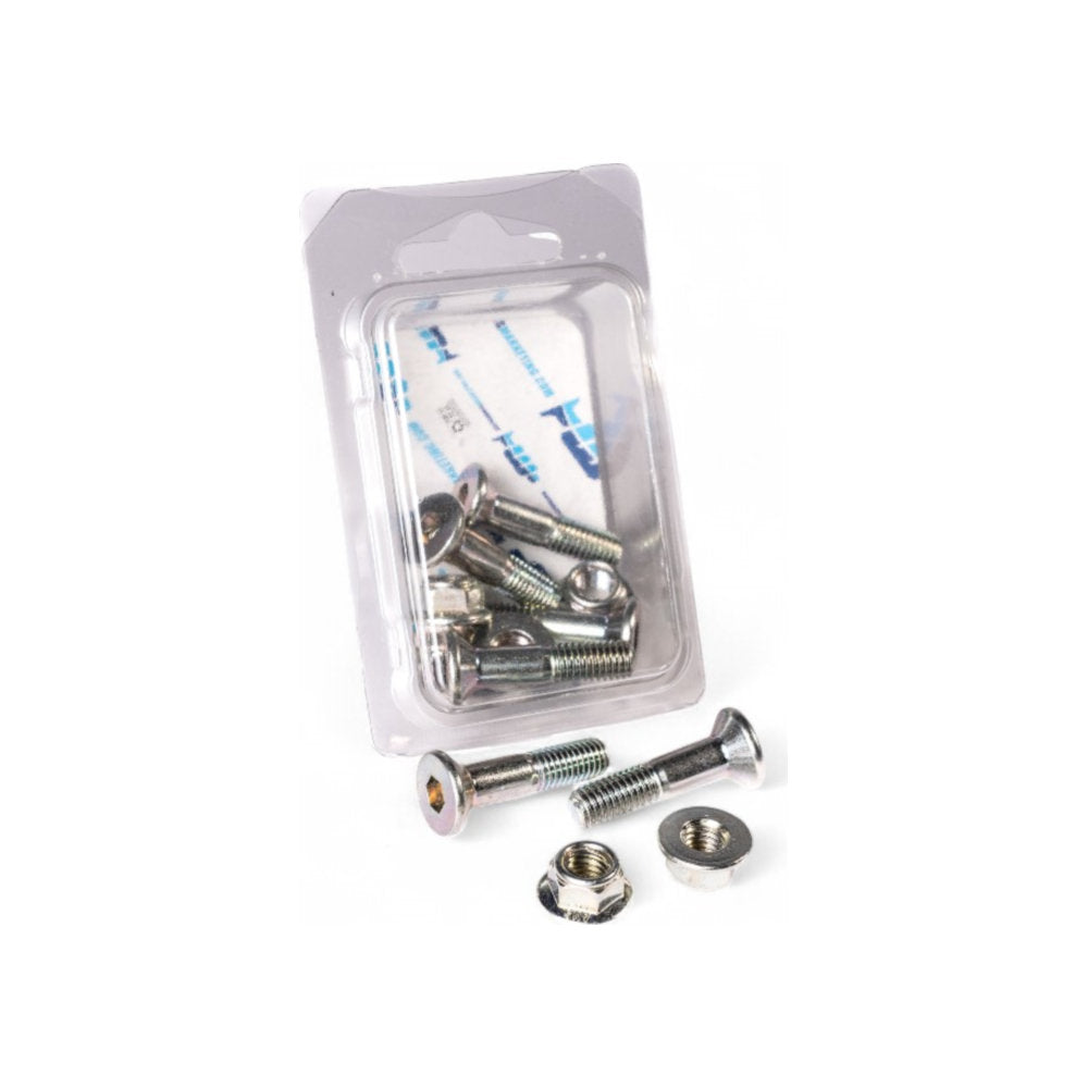 Viti per corona a testa conica M8 x 30mm (sottotesta) e dado (6 pezzi) cod. VT2100