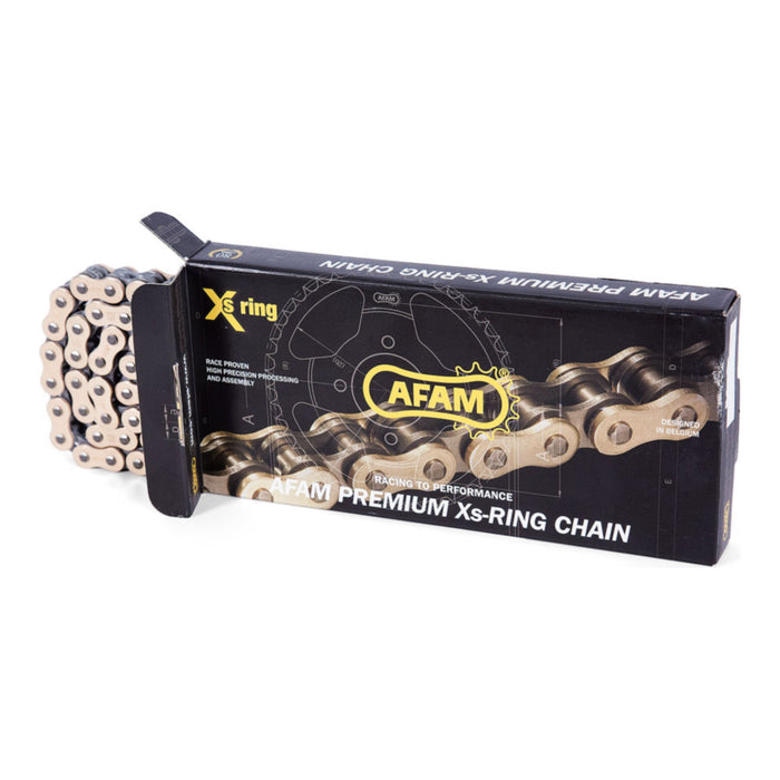 Catena AFAM 525 XSR2 - 124 maglie - Oro/nero - con XS-ring cod. A525XSR2124G